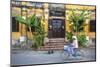 Woman Riding Bicycle Past Restaurant, Hoi an (Unesco World Heritage Site), Quang Ham, Vietnam-Ian Trower-Mounted Photographic Print