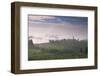 Early Morning View across Misty Hills, Near Certaldo, Tuscany, Italy, Europe-John-Framed Photographic Print