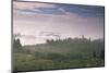 Early Morning View across Misty Hills, Near Certaldo, Tuscany, Italy, Europe-John-Mounted Photographic Print