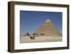 Horsecart and Pyramid of Chephren, the Giza Pyramids, Giza, Egypt, North Africa, Africa-Richard Maschmeyer-Framed Photographic Print