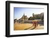 Buddhist Monks at a Square in Front of the Royal Palace, Phnom Penh, Cambodia, Indochina-Yadid Levy-Framed Photographic Print