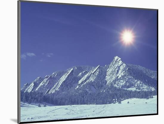 The Flatirons Near Boulder, CO, Winter-Chris Rogers-Mounted Photographic Print