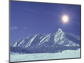 The Flatirons Near Boulder, CO, Winter-Chris Rogers-Mounted Photographic Print