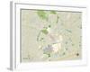 Political Map of Newark, DE-null-Framed Art Print