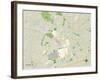 Political Map of Newark, DE-null-Framed Art Print