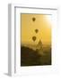 Myanmar. Bagan. Hot Air Balloons Rising over the Temples of Bagan-Inger Hogstrom-Framed Photographic Print