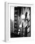 Garage Parking Sign, W 43St, Times Square, Manhattan, New York, US, Black and White Photography-Philippe Hugonnard-Framed Photographic Print