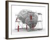 Brain with Workers, Mental Health-PASIEKA-Framed Photographic Print