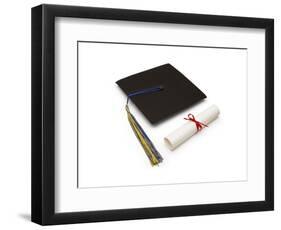 Mortarboard and Diploma-Lew Robertson-Framed Photographic Print