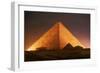 Pyramid of Cheops at Night-Roger Ressmeyer-Framed Photographic Print