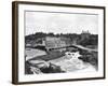 Coastal Buildings and Waterfall-null-Framed Photographic Print