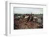 Destroyed Buildings Overflow Alleys-null-Framed Photographic Print