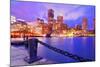 Financial District Of Boston, Massachusetts Viewed From Boston Harbor-SeanPavonePhoto-Mounted Photographic Print