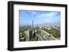 Skyline of Downtown Santiago, the Capital of Chile, Featuring 300-Meter High Gran Torre Santiago, T-1photo-Framed Photographic Print