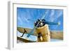 Engine of an Old Airplane from Low Angle-Gudella-Framed Photographic Print