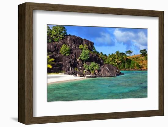 Black Rocks. Bora-Bora. Polynesia-Konstik-Framed Photographic Print