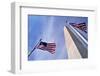 American Flags Surrounding the Washington Memorial on the National Mall in Washington Dc.-1photo-Framed Photographic Print