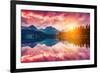 Fantastic Mountain Lake in National Park High Tatra. Dramatic Scenery. Strbske Pleso, Slovakia, Eur-Leonid Tit-Framed Photographic Print