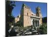 Cathedral and Cafe, Monreale, Sicily, Italy-Peter Thompson-Mounted Photographic Print