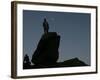 An Afghan Man Stands on a Huge Rock Next to the Now Abad Dinazung Monument-Rodrigo Abd-Framed Photographic Print