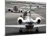 Airplanes Waiting to Take Off from Laguardia Airport, Carrying Travelers for Thanksgiving Holiday-null-Mounted Photographic Print