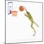 Frog Playing Basketball-null-Mounted Photographic Print
