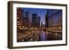 Chicago River Dusk II-Larry Malvin-Framed Photographic Print