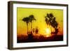 Yellow Sunset - In the Style of Oil Painting-Philippe Hugonnard-Framed Giclee Print
