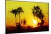 Yellow Sunset - In the Style of Oil Painting-Philippe Hugonnard-Mounted Giclee Print
