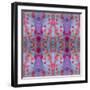 Symmetrical Photomontage of Red Roses and Floral Ornaments-Alaya Gadeh-Framed Photographic Print