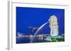 The Marina Bay Sands Hotel and Shopping Centre and the Singapore Art and Science Museum, Singapore-Cahir Davitt-Framed Photographic Print