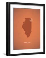 You Are Here Chicago-null-Framed Art Print