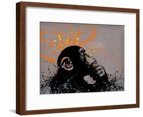 Thinker Monkey-The Graffiti Collection-Framed Giclee Print