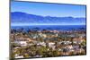 Orange Roofs Buildings Coastline Pacific Ocean Santa Barbara, California-William Perry-Mounted Photographic Print