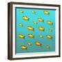 Illustrative Background of Many Red Freshwater Fish-Valentina Photos-Framed Photographic Print