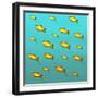 Illustrative Background of Many Red Freshwater Fish-Valentina Photos-Framed Photographic Print