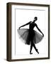 Beautiful Caucasian Tall Woman Ballet Dancer Standing Pose Full Length on Studio Isolated White Bac-OSTILL-Framed Photographic Print