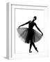 Beautiful Caucasian Tall Woman Ballet Dancer Standing Pose Full Length on Studio Isolated White Bac-OSTILL-Framed Photographic Print