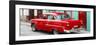 Cuba Fuerte Collection Panoramic - Cuban Red Classic Car in Havana-Philippe Hugonnard-Framed Photographic Print