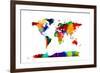 Map of the World Map-Michael Tompsett-Framed Art Print