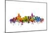 Charlotte North Carolina Skyline-Michael Tompsett-Mounted Art Print