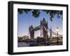 Tower Bridge and Shard at dusk, London, England, United Kingdom, Europe-Charles Bowman-Framed Photographic Print