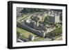 Aerial view of the Tower of London, UNESCO World Heritage Site, London, England, United Kingdom-Rolf Richardson-Framed Photographic Print