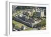 Aerial view of the Tower of London, UNESCO World Heritage Site, London, England, United Kingdom-Rolf Richardson-Framed Photographic Print