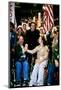 BORN ON THE FOURTH OF JULY, 1989 directed by OLIVER STONE On the set, Oliver Stone between Ron Kovi-null-Mounted Photo