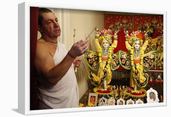 Arrathy celebration in an ISKCON temple, Sarcelles, Val d'Oise, France-Godong-Framed Photographic Print