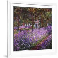 The Artist's Garden At Giverny, c.1900-Claude Monet-Framed Giclee Print