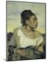 Jeune Orpheline au Cimetiere-Eugene Delacroix-Mounted Premium Giclee Print
