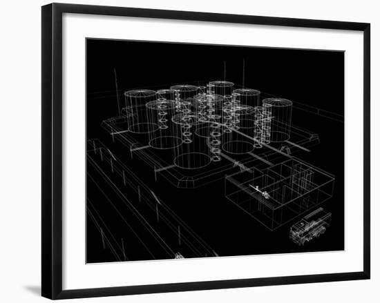 Industrial Abstract Architecture-cherezoff-Framed Art Print