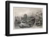 Junks on Canal in China-W. Floyd-Framed Photographic Print